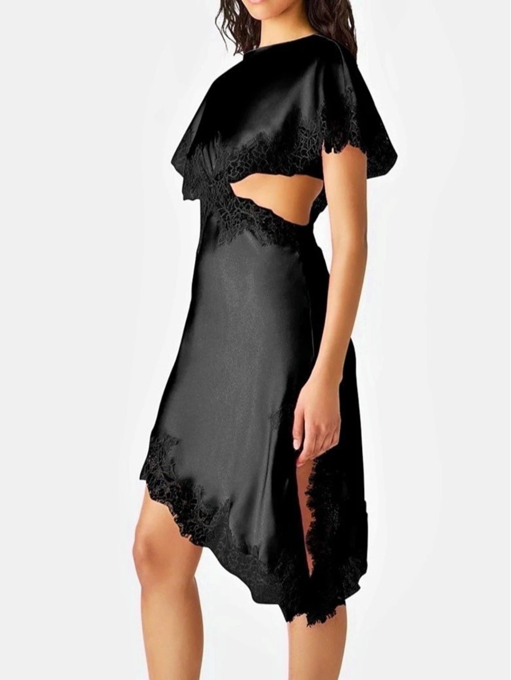 Steve Madden Mayci Dress Black Lace Mini Small